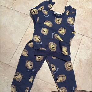 Blue Lion Print Kids sweat matching Set NWT H & M